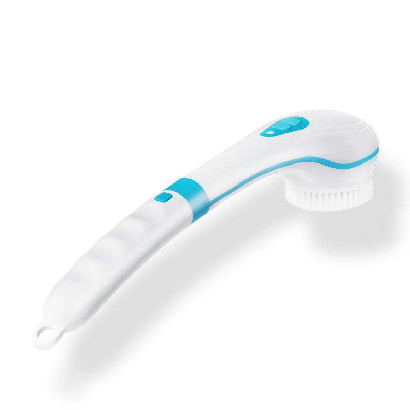 Household electric bath brush five in one long handle deep cleaning massage bath brush waterproof electric massage milk smooth